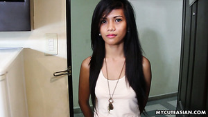 Skinny teen fucked brutally on a casting of My Cute Asian porn clip