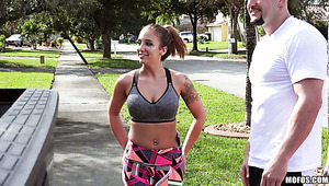 Filthy Layla London boned hard in a doggy position