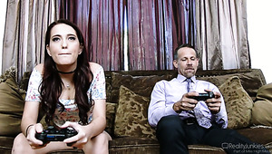 Lazy chick Brooke Haze gets mouthfucked really hard by strict tutor