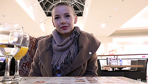 Horn-mad pale Belorussian nympho Olivia Grace is so into riding prick