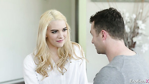 Cheated poor GF has to watch the way her BF fucks blonde hoe Kenna James