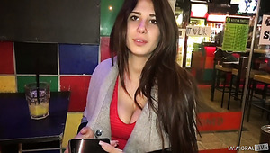 Picked up hottie Ayda Swinger lets dude enjoy striptease and boobies flashing