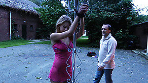 Very pretty gals got restrained in bondage and played without mercy