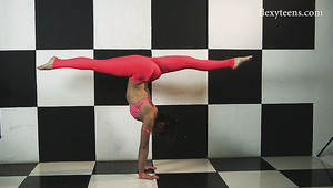 Lost of sexy erotic poses performed by flexible Sofia Gnutova