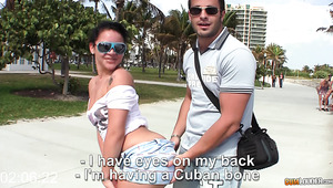 Puerto Rican nympho Violet Vasquez is picked up outdoors for random sex