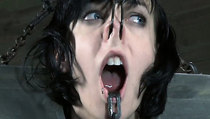 Raven haired nympho needs her love holes stretched out