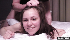 Rough raw sex ends with a facial cumshot