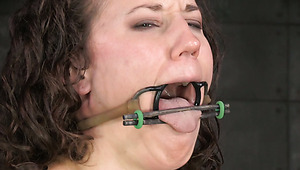 Duo of submissive chicks Bonnie Day and Nikki Darling take part in hard BDSM session