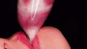Best CIM: Lusty Gal Bites the Condom On Her BF's Dick To Taste a Double Cum Load After Superb BJ