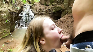 My Pretty Plump Blonde GF Pleased Me With Hot BJ And Fuck During Our Forest Hiking